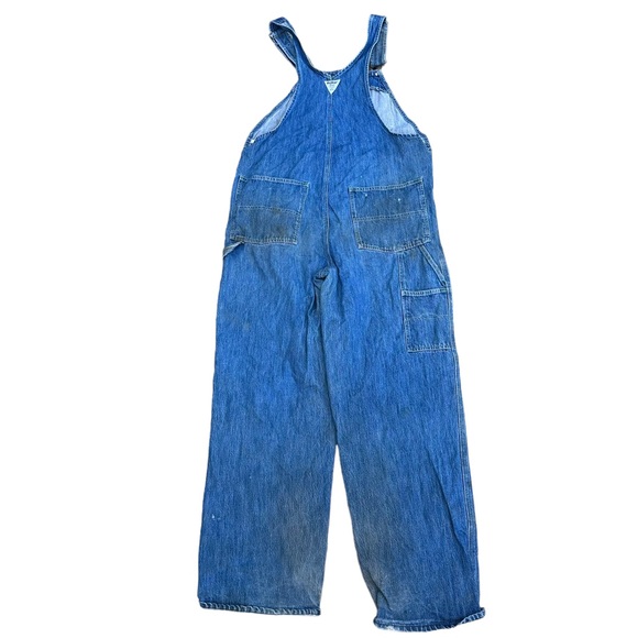 Vintage OskKosh Overalls Mens Bibs Carpenter Denim Relaxed Fit Straight 38x32 - Picture 11 of 16